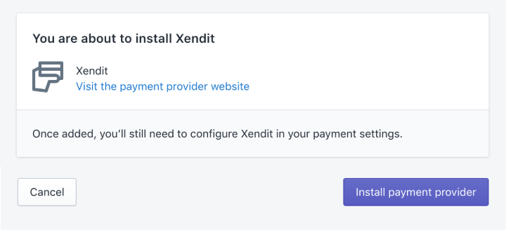 Activate Xendit on Shopify